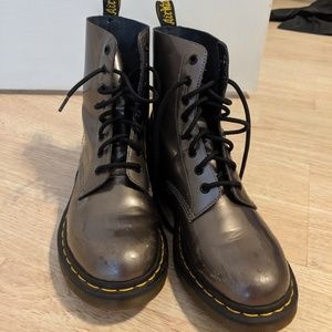 Size Womens 9 Silver Doc Martens